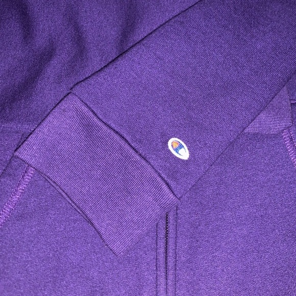Vintage champion Clemson Tigers zip up hoodie womens XL purple college football - Picture 9 of 9